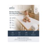 Artiva Home Collection Bambu Premium Sıvı Geçirmez Fitted Bebek Alezi | Soft Bambu Ultra Sessiz Hava Geçirgen Yatak Koruyucu Alez | Bebeklerinizin Cilt Dostu