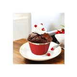 artizanmutfak Cup Cake | Sufle Kapsülü | Muffin Kapsülü Kırmızı Asetatlı 25 Adet (43X35mm)