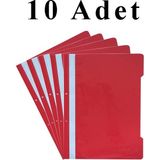 Artlantis 10 Adet A4 Kırmızı Telli Dosya 1 Paket Telli Dosya Ofis Büro Okul - Standart