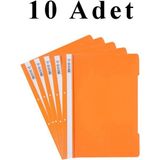 Artlantis 10 Adet A4 Turuncu Telli Dosya 1 Paket Telli Dosya Ofis Büro Okul - Standart