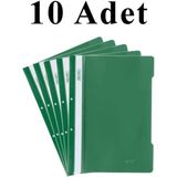 Artlantis 10 Adet A4 Yeşil Telli Dosya 1 Paket Telli Dosya Ofis Büro Okul - Standart
