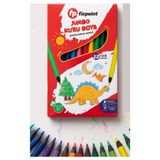 Artlantis 12 li Jumbo Kuru Boya Kalemi Karton Kutu 1 Paket Fixpoint Kalın 12 Renk Jumbo Kuruboya Tam Boy Renkl
