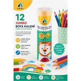 Artlantis 12 Li Jumbo Kuru Boya Kalemi Teneke Kutu 1 Paket Adel Kalın 12 Renk Jumbo Kuruboya Tam Boy Renkli Kalem - Çok Renkli - Standart