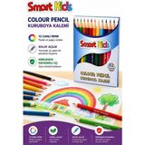 Artlantis 12 Li Kuru Boya Kalemi 1 Paket Smart Kids 12 Renk Kuruboya Kısa Boy Canlı Renkli Boya Kalem Okul Öğrenci - Standart