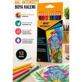 Artlantis 12 Li Kuru Boya Kalemi Karton Kutu 1 Paket Bic Intensity 12 Renk Kuruboya Tam Boy Canlı Renkli Boya Kalem Okul Öğrenci - Standart