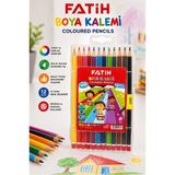 Artlantis 12 Li Kuru Boya Kalemi Plastik Kutu 1 Paket Fatih 12 Renk Kuruboya Tam Boy Renkli Kalem Kolay Açılabilir Canlı Renk - Standart