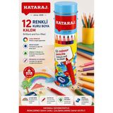 Artlantis 12 Li Kuru Boya Kalemi Teneke Kutu 1 Paket Nataraj 12 Renk Kuruboya Tam Boy Canlı Renkli Boya Kalem Okul Öğrenci - Standart
