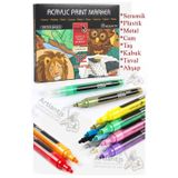 Artlantis 12 Renk Akrilik Markör Keçeli Kalem 1 Adet 12 Li Acrylic Marker Taş Cam Metal Seramik Plastik Tuval Ahşap 0.7-1 Cm