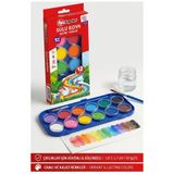 Artlantis 12 Renk Sulu Boya 28mm 1 Paket Fixpoint 12 li Suluboya Fırça Hediyeli Canlı Renkler Kaliteli Yıkanab