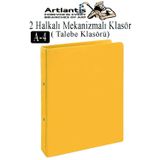 Artlantis 2 Halkalı Klasör 1 Adet A4 PVC Öğrenci ve Ofis Tipi Evrak Sunum Talebe Klasörü İç Cepli Otomatik Mekanizmalı Büro Okul