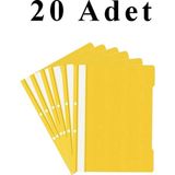 Artlantis 20 Adet A4 Sarı Telli Dosya 1 Paket Telli Dosya Ofis Büro Okul - Standart