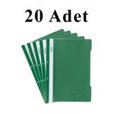 Artlantis 20 Adet A4 Yeşil Telli Dosya 1 Paket Ekonomik Kaliteli Telli Dosya Ofis Büro Okul