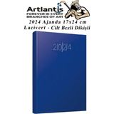 Artlantis 2024 Ajanda 17 x 24 cm Çizgili Cilt Bezli Dikişli 1 Adet Günlük Planlayıcı Cilt Bezi Ciltli Ajanda 2024 Ofis Okul Büro - Lacivert