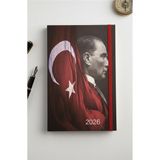 Artlantis 2026 Atatürk Günlük Ajanda 17X24 cm Lastikli Atatürk Kapaklı Ofis Ev Işyeri Günlük Ajanda Planlayıcı OFS907ATA - Bordo