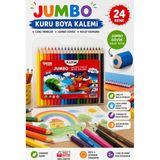 Artlantis 24 Lü Jumbo Kuru Boya Kalemi Plastik Kutulu 1 Paket Fatih Kalın 24 Renk Jumbo Kuruboya Tam Boy Renkli Kalem Kolay Tutuş