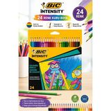 Artlantis 24 Lü Kuru Boya Kalemi Karton Kutu 1 Paket Bic Intensity 24 Renk Kuruboya Tam Boy Canlı Renkli Boya Kalem Okul Öğrenci - Standart