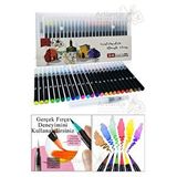 Artlantis 24 Renk Sulu Boya Fırça Uçlu Kalem 1 Paket 24 Lü Watercolors Brush Pen Suluboya Keçe Uçlu Karıştırma Fırçası Çok Renkli
