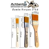 Artlantis 3'lü Zemin Fırça Seti 1 Paket 1-3-6 Numara Zemin Fırçası Akrilik Boya Yağlı Boya Guaj Boya Sulu Boya Sanatsal