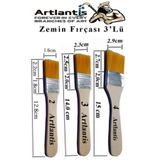 Artlantis 3'lü Zemin Fırça Seti 1 Paket 2-3-4 Numara Zemin Fırçası Akrilik Boya Yağlı Boya Guaj Boya Sulu Boya