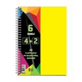 Artlantis 4+2 Ayraçlı Defter 6 Konulu 150 Yaprak 1 Adet 4 Kareli 2 Çizgili Spralli Plastik Kapak Seperatörlü