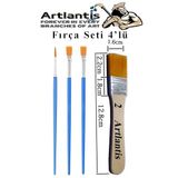 Artlantis 4'lü Fırça Seti 1 Paket 2 Numara Zemin Fırçalı Set Akrilik Boya Yağlı Boya Guaj Boya Sulu Boya Sanatsal