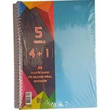 Artlantis 5 Konulu 125 Yaprak 4 Kareli + 1 Çizgili Plastik Kapak Seperatörlü Mavi Spiralli Defter