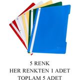 Artlantis 5 Renk Telli Dosya Seti 1 Paket 5 Li Telli Dosya Okul Büro Ofis - 41 Delft Blue