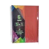 Artlantis 5+1 Ayraçlı Defter 6 Konulu 150 Yaprak 1 Adet 5 Kareli 1 Çizgili Spralli Plastik Kapak Seperatörlü (Turuncu)