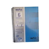 Artlantis 6 Konulu 180 Yaprak 4 Kareli + 2 Çizgili Plastik Kapak Seperatörlü Mavi Spiralli Defter