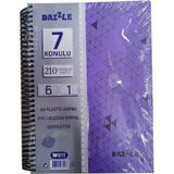 Artlantis 6+1 Ayraçlı Defter 7 Konulu 210 Yaprak 1 Adet 6 Kareli 1 Çizgili Spralli Plastik Kapak Seperatörlü (Lila)