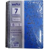 Artlantis 6+1 Ayraçlı Defter 7 Konulu 210 Yaprak 1 Adet 6 Kareli 1 Çizgili Spralli Plastik Kapak Seperatörlü (Mavi)