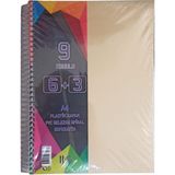Artlantis 6+3 Ayraçlı Defter 9 Konulu 225 Yaprak 1 Adet 6 Kareli 3 Çizgili Spralli Plastik Kapak Seperatörlü - Krem