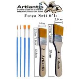 Artlantis 6'lı Fırça Seti 1 Paket 2-4 Numara Zemin Fırçalı Set Akrilik Boya Yağlı Boya Guaj Boya Sulu Boya Sanatsal