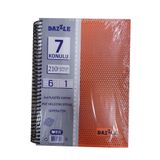 Artlantis 7 Konulu 210 Yaprak 6 Kareli + 1 Çizgili Plastik Kapak Seperatörlü Turuncu Spiralli Defter
