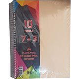 Artlantis 7+3 Ayraçlı Defter 10 Konulu 300 Yaprak 1 Adet 7 Kareli 3 Çizgili Spralli Plastik Kapak Seperatörlü - Krem
