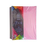 Artlantis 7+4 Ayraçlı Defter 11 Konulu 225 Yaprak 1 Adet 7 Kareli 4 Çizgili Spralli Plastik Kapak Seperatörlü (Pembe)