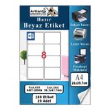 Artlantis A4 8 Li Hazır Etiket 99.1x67.7 Mm 20 Sayfa 1 Paket Kendinden Yapışkanlı Fotokopi Lazer İnkjet Kağıdı Yazıcılar İçin Uyum