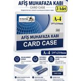 Artlantis A4 Afiş Muhafaza Kabı 3 Adet 21X29.7 cm Belge Saklama Kabı Şeffaf Kaliteli Plastik Dosya Belge Saklama