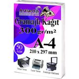 Artlantis A4 Gramajlı Fotokopi Kağıdı 50 Adet 300 gr Sertifika Kağıdı Kalın Kağıt Baskı Tüm Yazıcılara Uyumlu 21X29.7CM Ofis Büro
