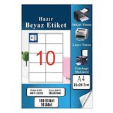 Artlantis A4 Hazır Etiket 105X57 mm 10 Sayfa 1 Paket 10 Lu Kendinden Yapışkanlı Fotokopi Lazer Inkjet Kağıdı Yazıcılar Için Uyumlu