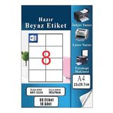 Artlantis A4 Hazır Etiket 105X74 mm 10 Sayfa 1 Paket 8 Li Kendinden Yapışkanlı Fotokopi Lazer Inkjet Kağıdı Yazıcılar Için Uyumlu