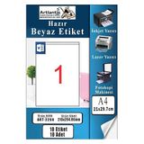 Artlantis A4 Hazır Etiket 210X294.86 mm 10 Sayfa 1 Paket 1 Li Kendinden Yapışkanlı Fotokopi Lazer Inkjet Kağıdı Yazıcılar Için Uyumlu