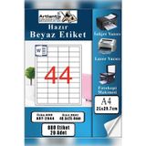 Artlantis A4 Hazır Etiket 48.5x25.4 mm 20 Sayfa 1 Paket 44 lü Kendinden Yapışkanlı Fotokopi Lazer İnkjet Kağıdı Yazıcılar İçin Uyu