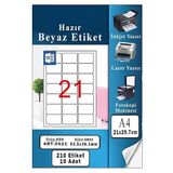 Artlantis A4 Hazır Etiket 63.5X38.1 mm 10 Sayfa 1 Paket Kendinden Yapışkanlı Fotokopi Lazer Inkjet Kağıdı Yazıcılar Için Uyumlu
