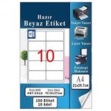 Artlantis A4 Hazır Etiket 99.1X57 mm 10 Sayfa 1 Paket Kendinden Yapışkanlı Fotokopi Lazer Inkjet Kağıdı Yazıcılar Için Uyumlu
