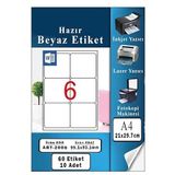 Artlantis A4 Hazır Etiket 99.1x93.1 mm 10 Sayfa 1 Paket Kendinden Yapışkanlı Fotokopi Lazer İnkjet Kağıdı Yazıcılar İçin Uyumlu