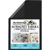 Artlantis A4 Magnet Tabaka 1 Adet Manyetik Mıknatıs Levha 20X30 cm Esnek Kaliteli Foto Magnet Fotoğraf Resim Metal Yüzeye Yapışma - Siyah - 20x30cm