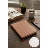 Artlantis A4 Termo Deri Kapaklı Defter Kareli 160 Yaprak 1 Adet 21.29.7cm Okul Defteri Kareli Defter Sert Kapaklı - Kırmızı