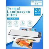 Artlantis A5 125 Mikron 20 Adet Parlak Laminasyon Filmi