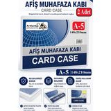 Artlantis A5 Afiş Muhafaza Kabı 2 Adet 15X21 cm Belge Saklama Kabı Şeffaf Kaliteli Plastik Dosya Belge Saklama